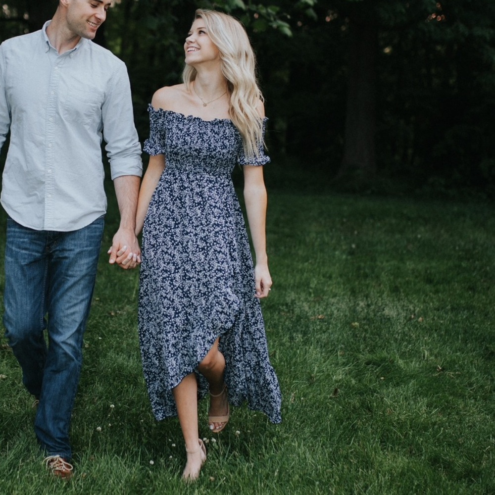 Off the shoulder smocked Lulus midi dress